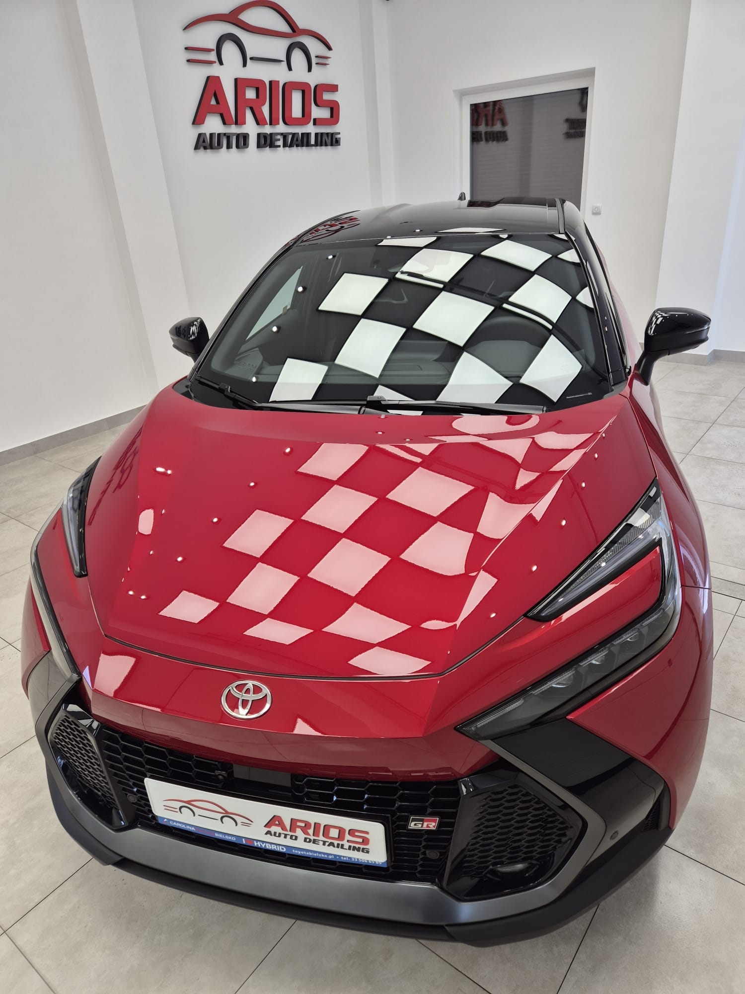 Czerwone auto folia PPF